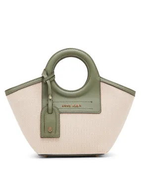Round Handle Straw Satchel