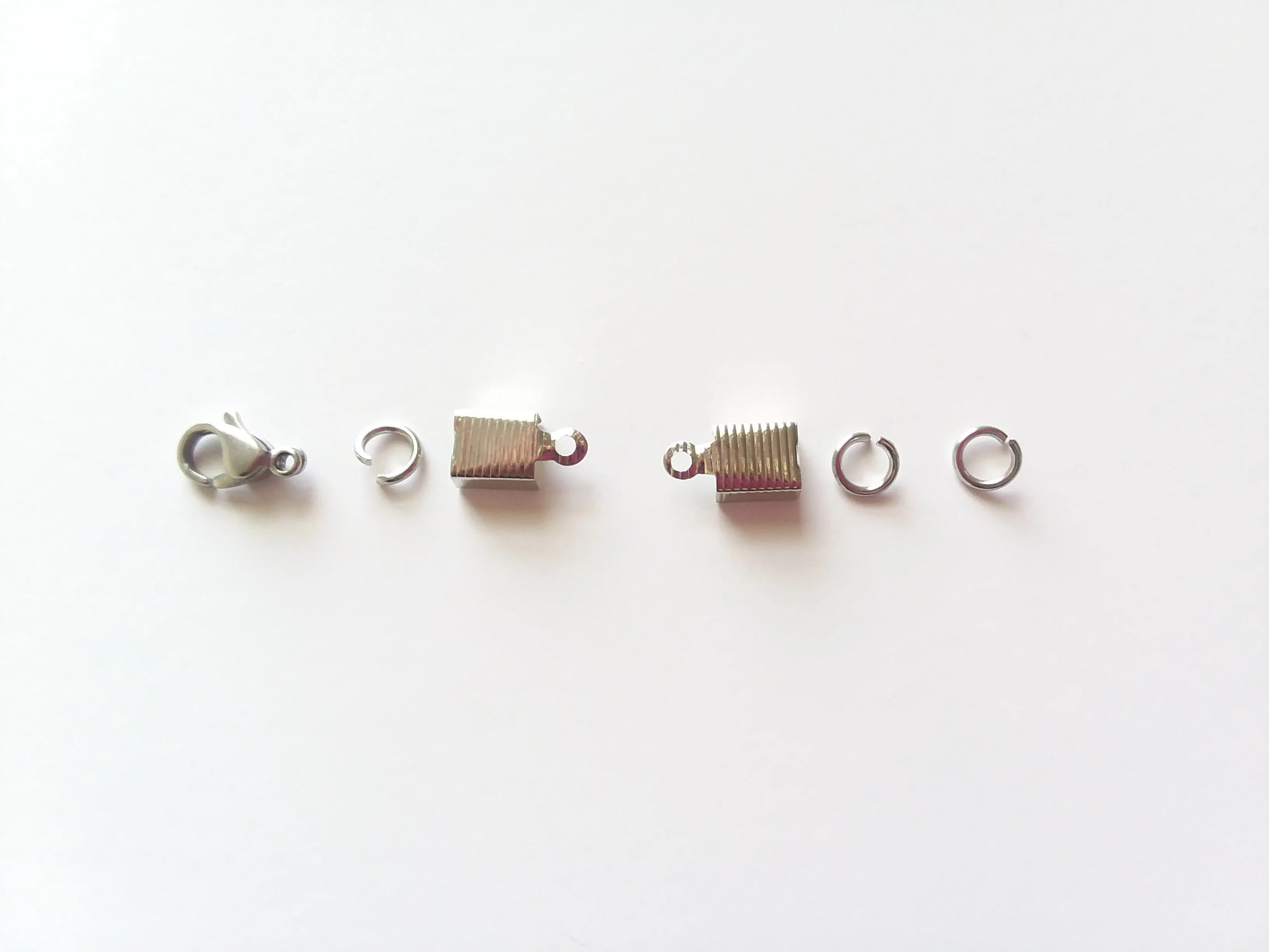 Set of Stainless Steel Findings for Making 6 Bib or Pendant Necklaces