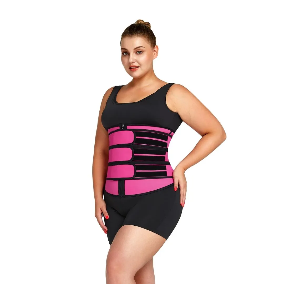 Slimming Stomach Three Belts Latex Waist Trainer Big Size