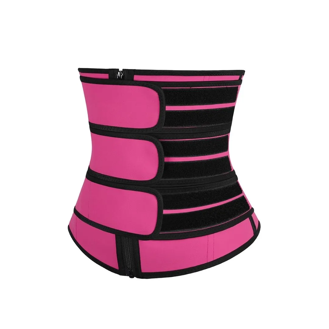 Slimming Stomach Three Belts Latex Waist Trainer Big Size