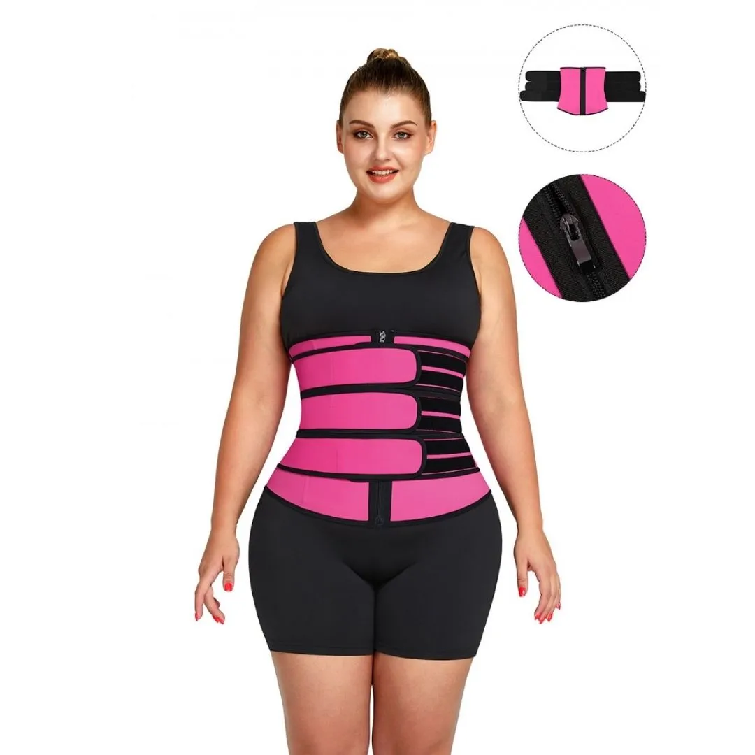 Slimming Stomach Three Belts Latex Waist Trainer Big Size