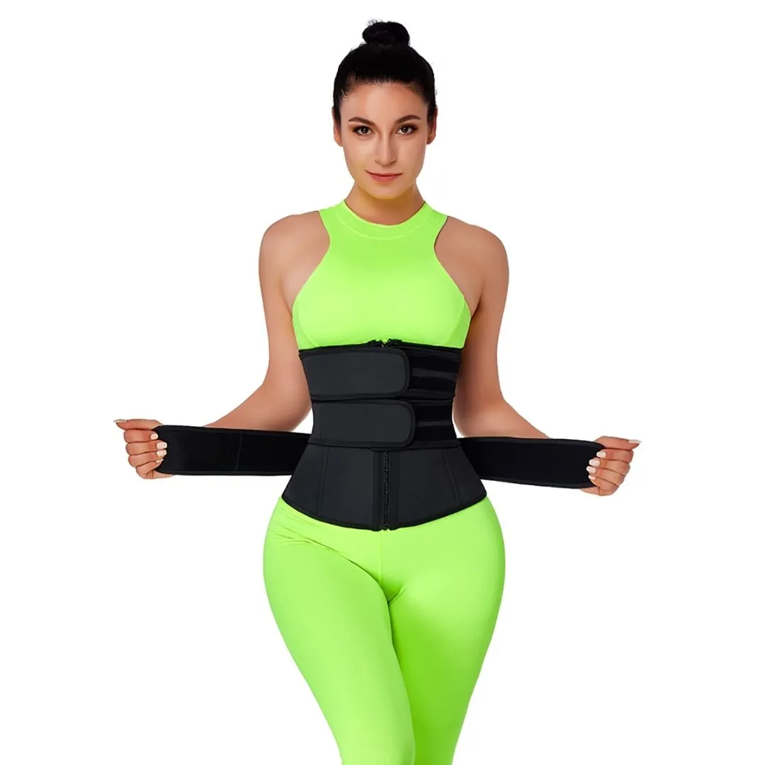 Slimming Stomach Three Belts Latex Waist Trainer Big Size