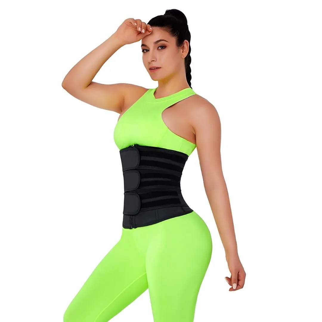 Slimming Stomach Three Belts Latex Waist Trainer Big Size