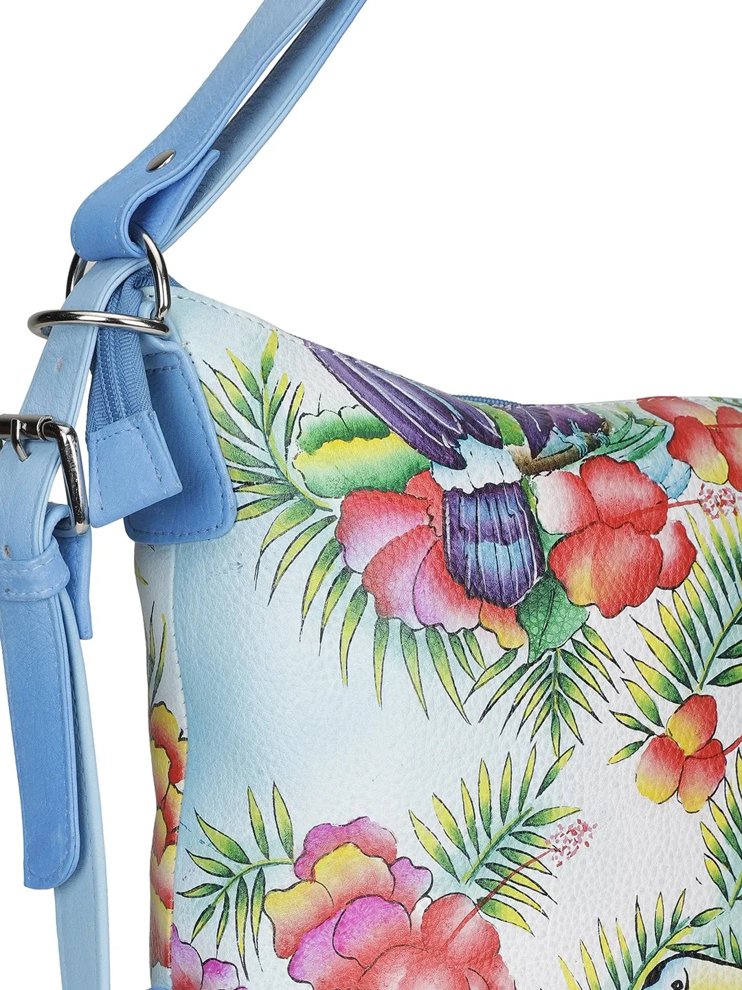 Sling Bag - Blissful Birds Sky Blue