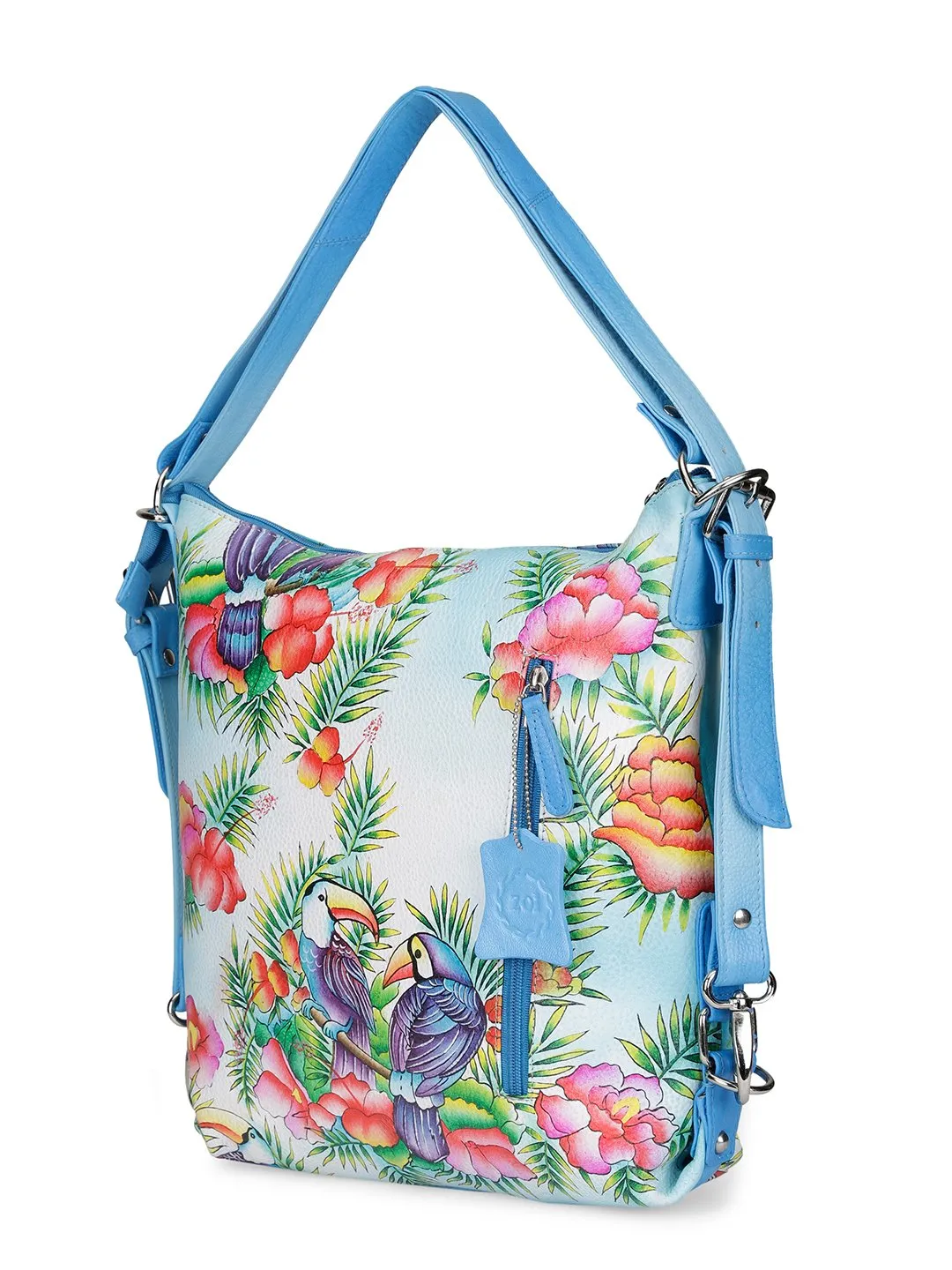 Sling Bag - Blissful Birds Sky Blue
