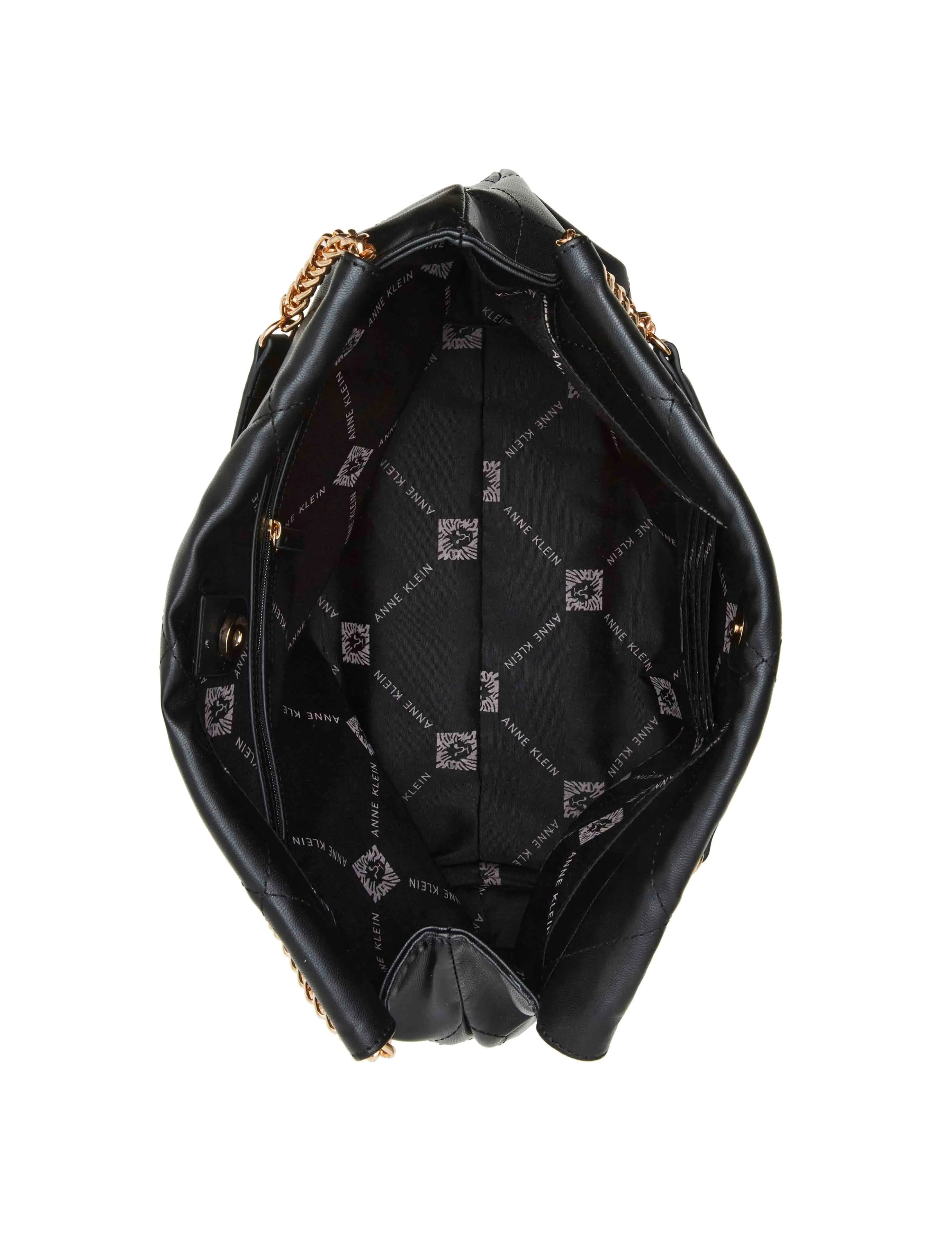 Soft stitched quilted hobo with chain strap