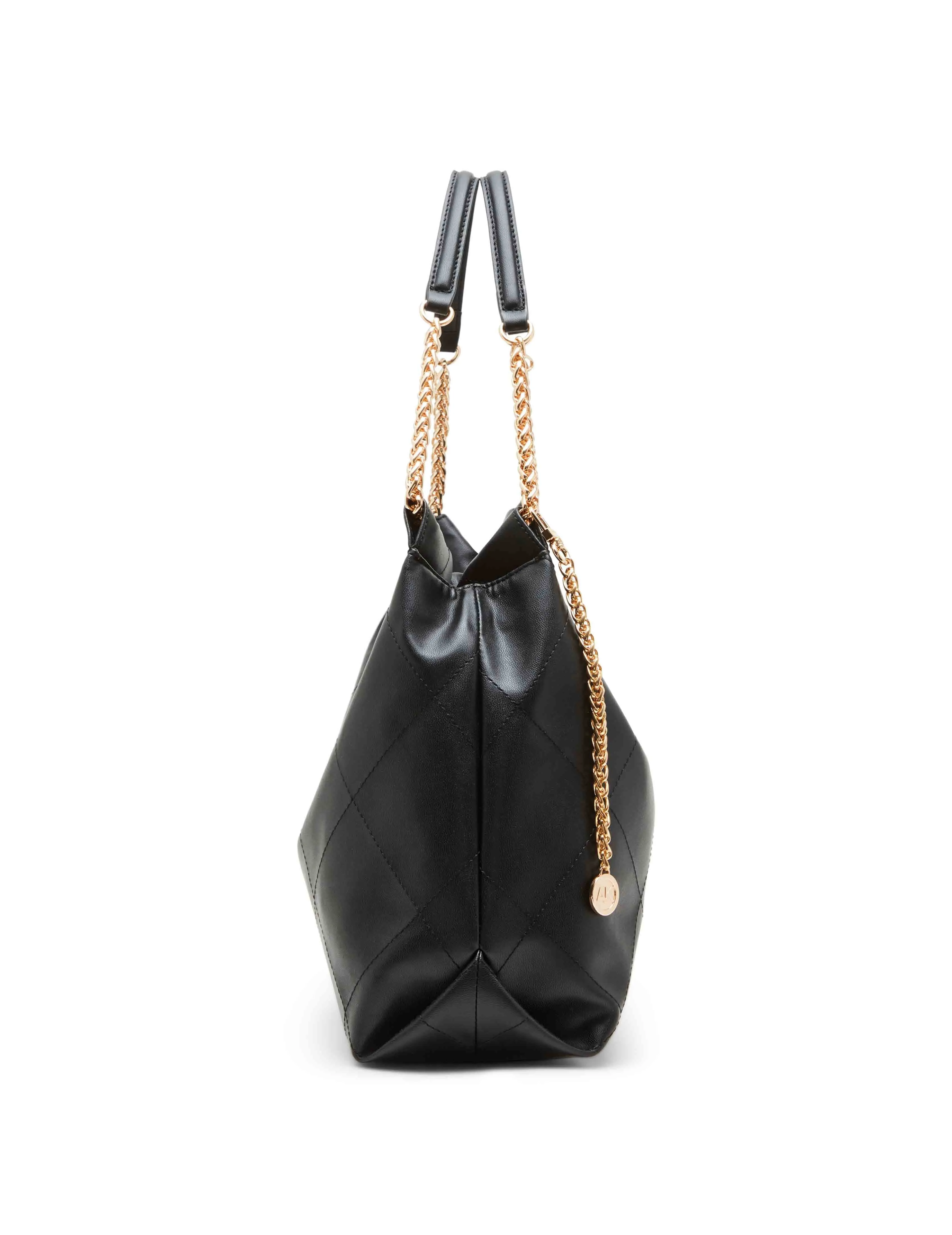 Soft stitched quilted hobo with chain strap