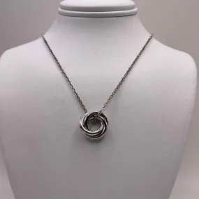 STERLING SILVER INFINITY RINGS  NECKLACE
