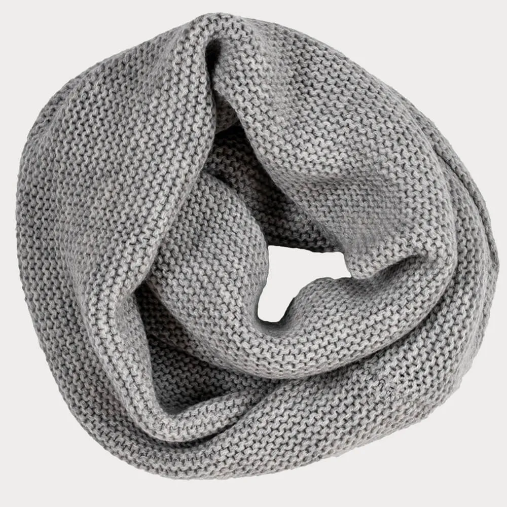 Superluxe Silver Grey Italian Cashmere Double Snood