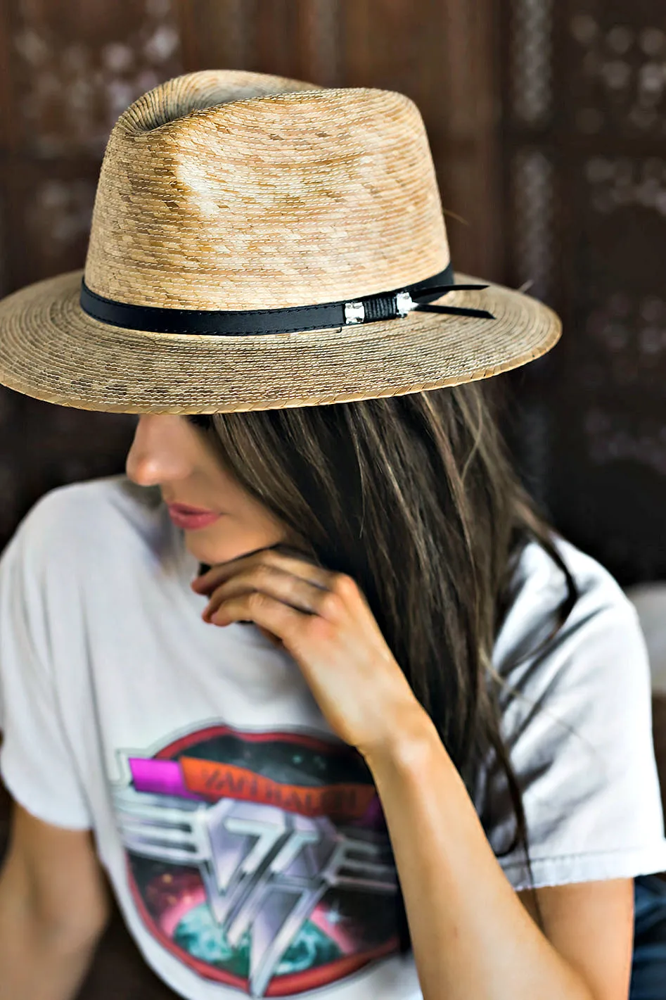 The Pressed Palm Crystallized Straw Hat