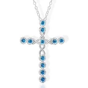 Women's Christian Necklace <br> Blue